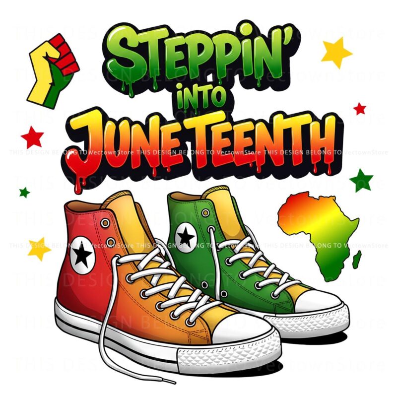 Step Up in Style Juneteenth African Sneakers Black Pride PNG
