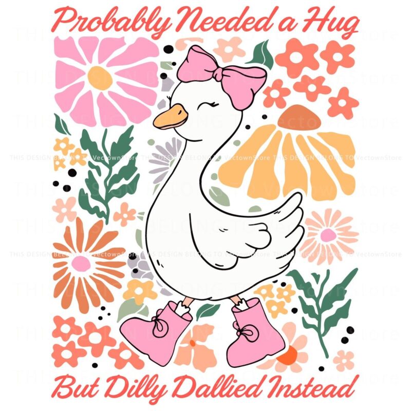 Whimsical Floral Goose Sassy Mama SVG Design